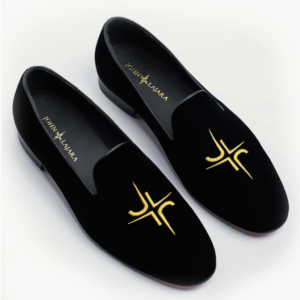 John lajara limited Edition<br> black velvet loafer